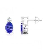 TANZANITE DIAMOND EARRING | TANZANITE JEWELRY