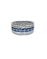 MEN'S BLUE WHITE DIAMONDS RING | TRUE LOVE
