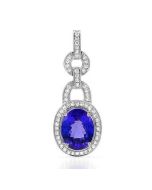 OVAL SHAPE TANZANITE PENDANT | TANZANITE JEWELRY