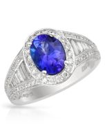 OVAL SHAPE TANZANITE RING | TANZANITE JEWELRY