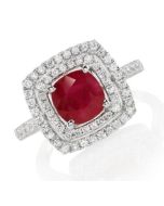 SQUARE CUT RUBY RING | RUBY JEWELRY