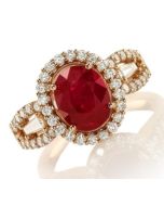 OVAL RUBY DIAMOND RING | RUBY JEWELRY