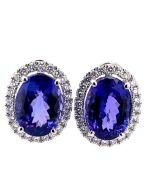 OVAL SHAPE TANZANITE EARRING | TANZANITE JEWELRY