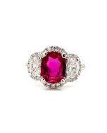 OVAL SHAPE RUBY RING | RUBY JEWELRY