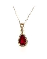 RUBY DIAMOND PENDANT | RUBY JEWELRY