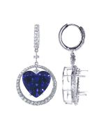 HEART TANZANITE DIAMOND EARRING | TANZANITE JEWELRY