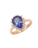 PEAR TANZANITE RING | TANZANITE JEWELRY