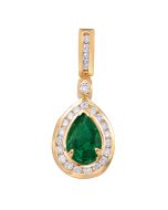 PEAR SHAPE EMERALD PENDANT | EMERALD JEWELRY