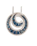 BLUE WHITE DIAMONDS PENDANT | TRUE LOVE