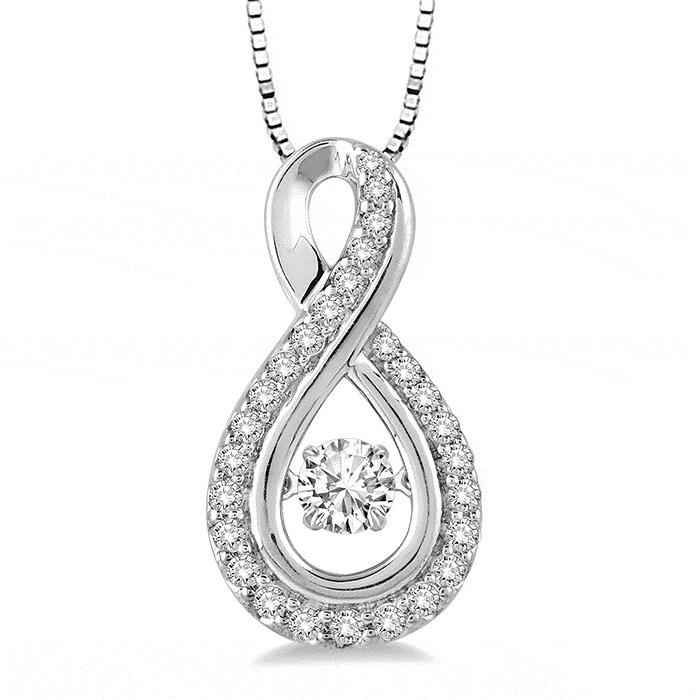 Jinghua Diamond Dancing Diamond Original Heart 18K Light Luxury Diamond  Necklace Pendant - Shop emperor-diamond Necklaces - Pinkoi