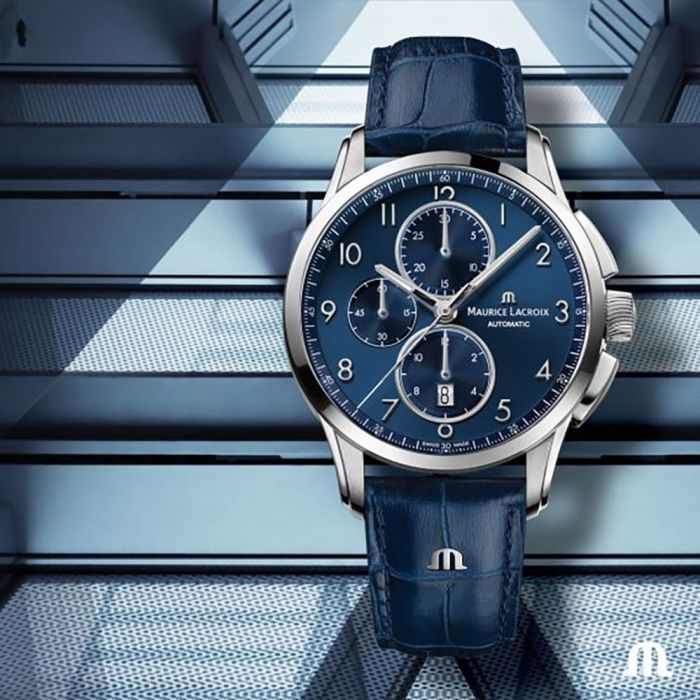 PONTOS Chr Blue Dial Watch| Maurice Lacroix | Schweizer Uhren
