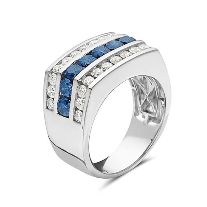 Creative Jewelry W Hite Gold And Blue Diamond Tortoise Ring Men Fashionable  Ol Wind Ring | Fruugo NO