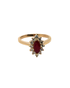 MARQUISE RUBY DIA. RING | RUBY JEWELRY