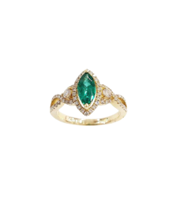 MARQUISE EMERALD RING | EMERALD JEWELRY