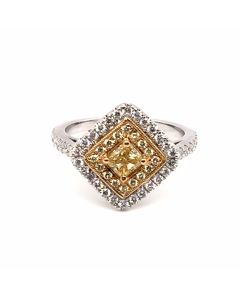 YELLOW WHITE DIAMOND RING | DIAMOND JEWELRY