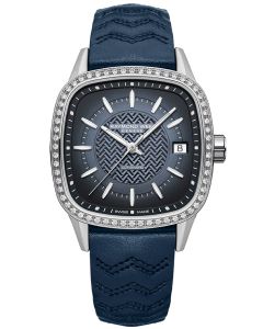 Freelancer Ladies Automatic Blue Dial Leather Front Face Watch