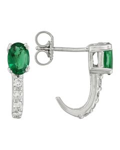 OVAL EMERALD DIA. EARRINGS | EMERALD JEWELRY