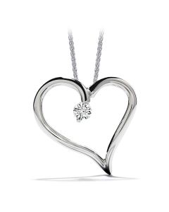 18kt White gold Amorous Heart Pendant Necklace