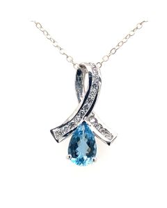 AQUA DIAMOND PENDANT | STEVEN ROYCE