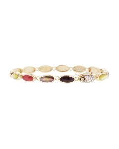 14K Yellow Gold Riviera Mix Mother of Pearl and Spiny bracelet designed by Kabana for St Maarten-Majesty Jewelers 