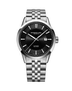 AUTOMATIC BLACK DIAL STEEL WATCH