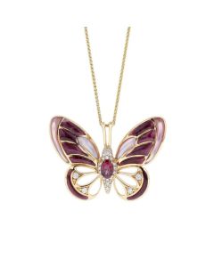 BUTTERFLY MIX DIAMOND NECKLACE | KABANA