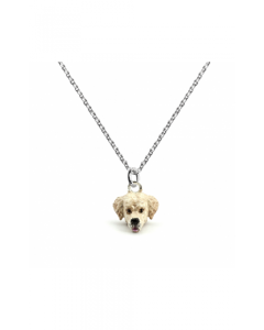 Lady's Silver Golden Retriever Dog Fever Necklace | DOG FEVER