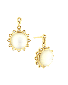 14k Yellow Gold Diamond Earrings designed by Kabana for Majesty Jewelers- St Maarten 