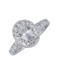 HALO OVAL ENGAGEMENT RING | DIAMOND JEWELRY