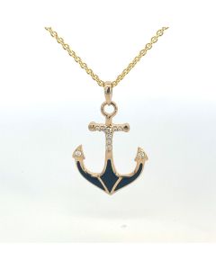 Anchor Onyx Necklace-Small