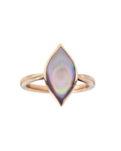 14K Rose Gold Pink Mother of Pearl Ring designed by Kabana for St Maarten- Majesty Jewelers