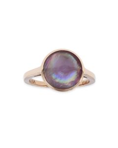 14K Rose Gold Pink Mother of Pearl Ring designed by Kabana for St Maarten-Majesty Jewelers 