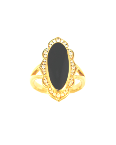 BLACK CORAL DIAMOND RING | KABANA JEWELRY