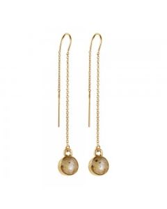 YELLOW GOLD SILVER SAND EARRING | DUNE