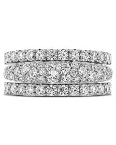 GRACE TRIPLE ROW SMALL DOMED RING