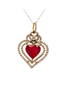 Ruby Heart Pendant | RUBY Jewelry