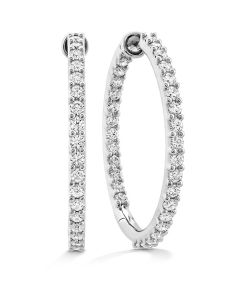 HOF CLASSIC DIA HOOP INSIDE-OUT - LARGE | HEARTS ON FIRE