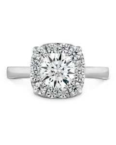 18kt White gold Hof Signature Custom Halo diamond Ring