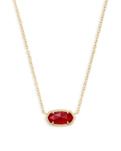 Elisa Pendant Necklace In Ruby Red