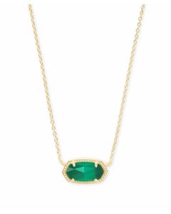 Elisa Gold In Emerald Cat's Eye Necklace | Kendra Scott
