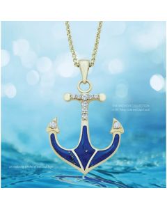 Anchor Lapis Necklace-Small
