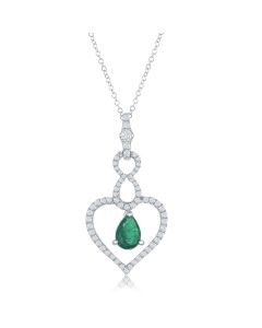 PEAR SHAPE EMERALD PENDANT | EMERALD JEWELRY