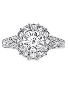 18kt White gold Liiliana Halo Engagement Diamond Ring