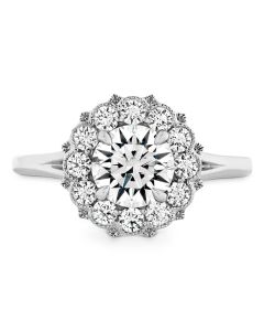 18kt White gold Liliana Halo Engagement Ring