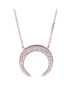 CRESCENT DOWN DIAMOND NECKLACE | DIAMOND JEWELRY