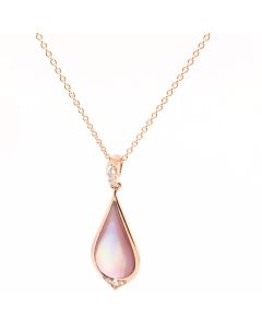 14K Rose Gold Pendant with Inlay designed by Kabana 