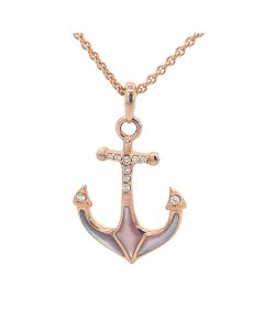 Anchor Pink MOP Necklace-Small