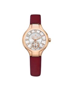 Classic Round Mini-Rose With Leather Strap | PHILIP STEIN