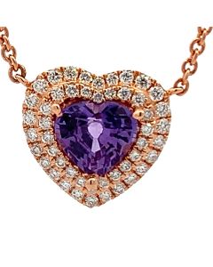 Purple sapphire necklace