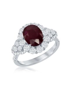 OVAL SHAPE RUBY RING | RUBY JEWELRY